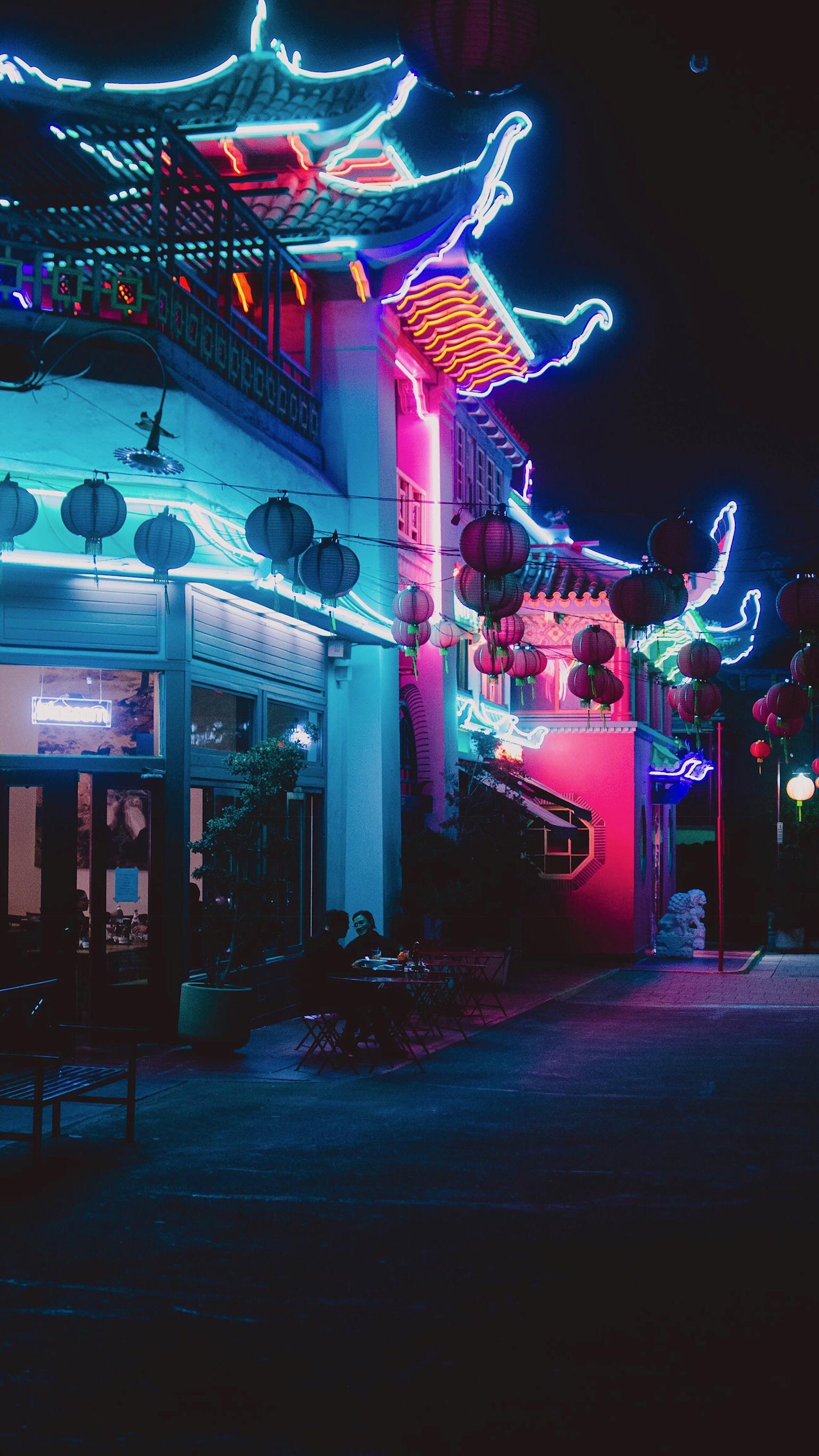 Chinatown Neon Lights Los Angeles - HD Wallpaper 