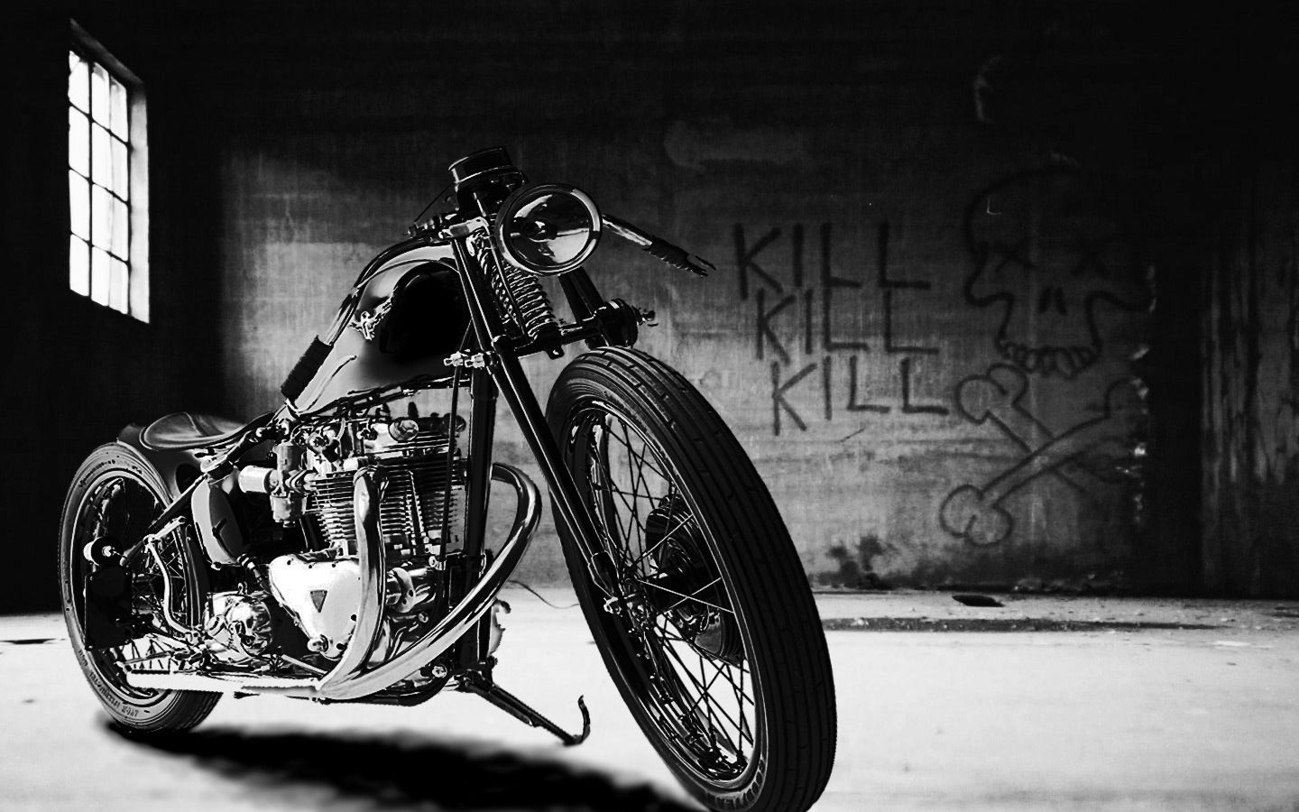 Black Motorcycle Wallpaper Hd - HD Wallpaper 