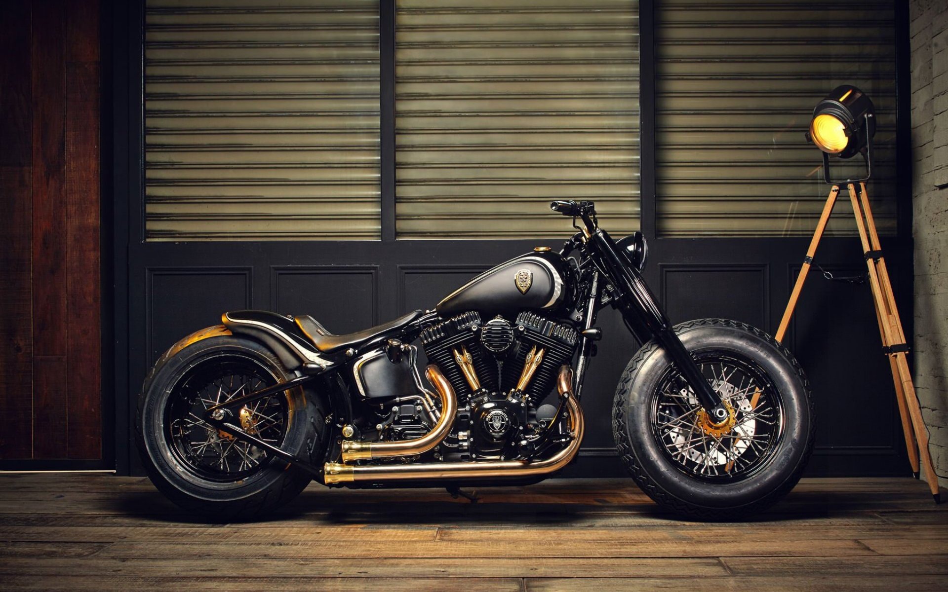 Wallpaper Of Custom, Motorcycle, Motorcycle, Vehicle, - Rough Crafts Softail - HD Wallpaper 
