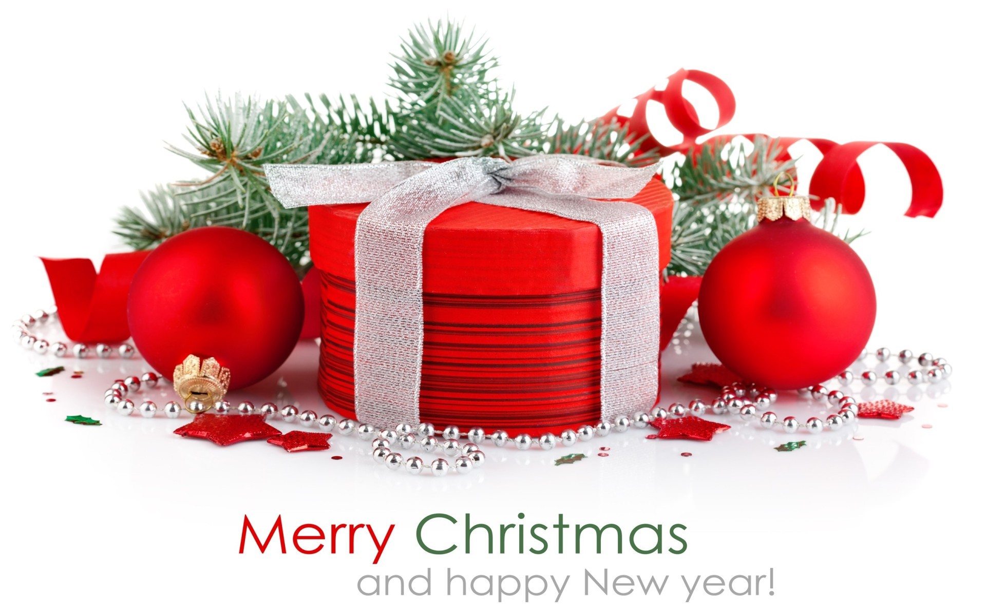 Happy New Year & Merry Christmas Wallpapers 
 Data-src - Merry Christmas And New Year - HD Wallpaper 