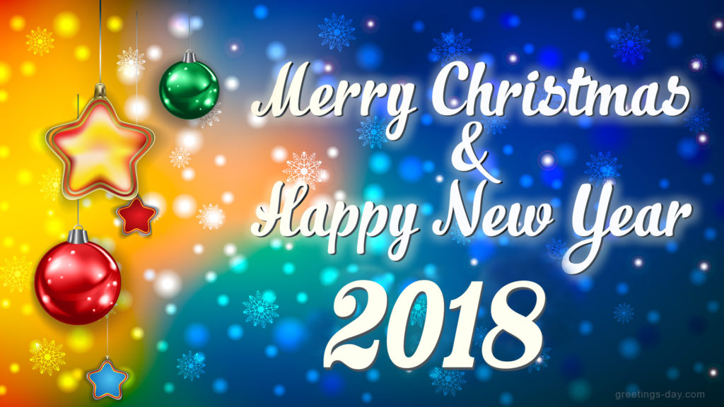 Christmas - Merry Christmas And Happy New Year 2018 Animation - HD Wallpaper 