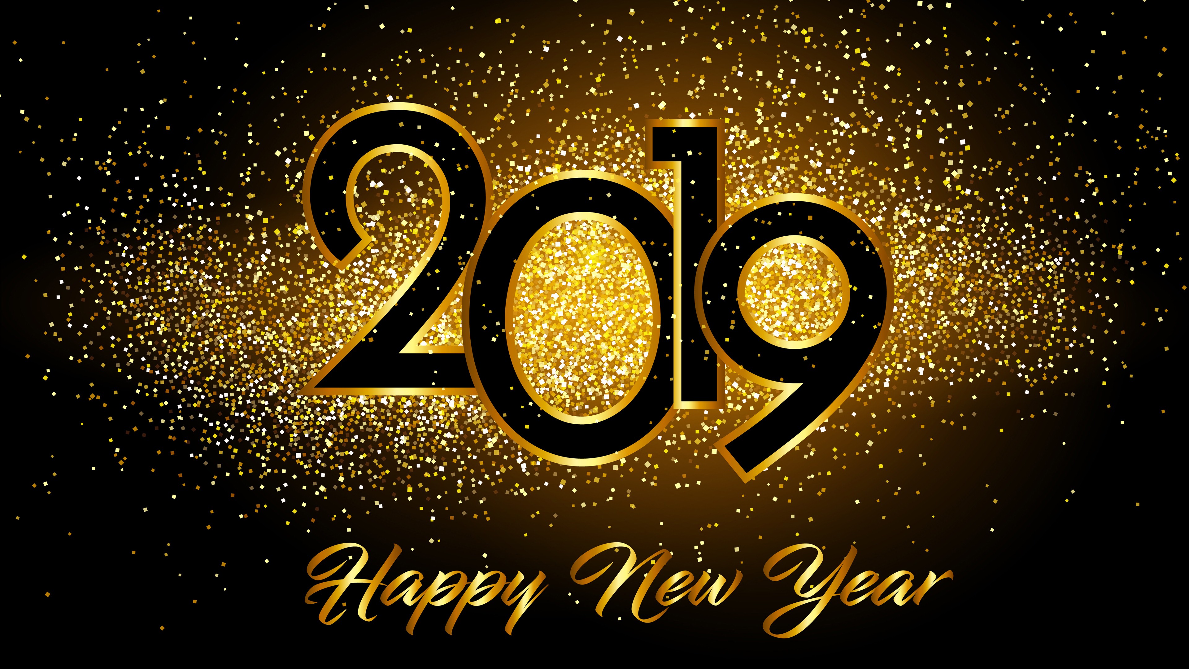 Happy New Year 2019 4k Images - HD Wallpaper 