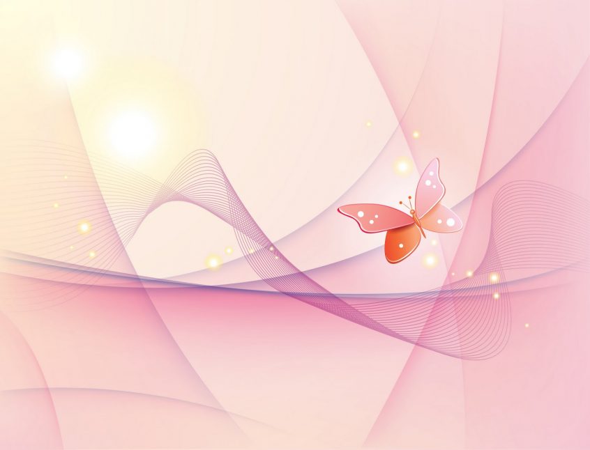 Abstract Butterfly Spring Wave Backgrounds Powerpoint - Iphone Butterfly Wallpaper Pink - HD Wallpaper 