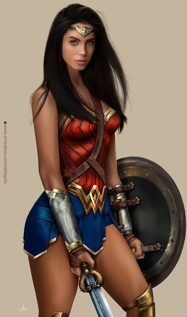 Wonder Woman Digital Art - HD Wallpaper 