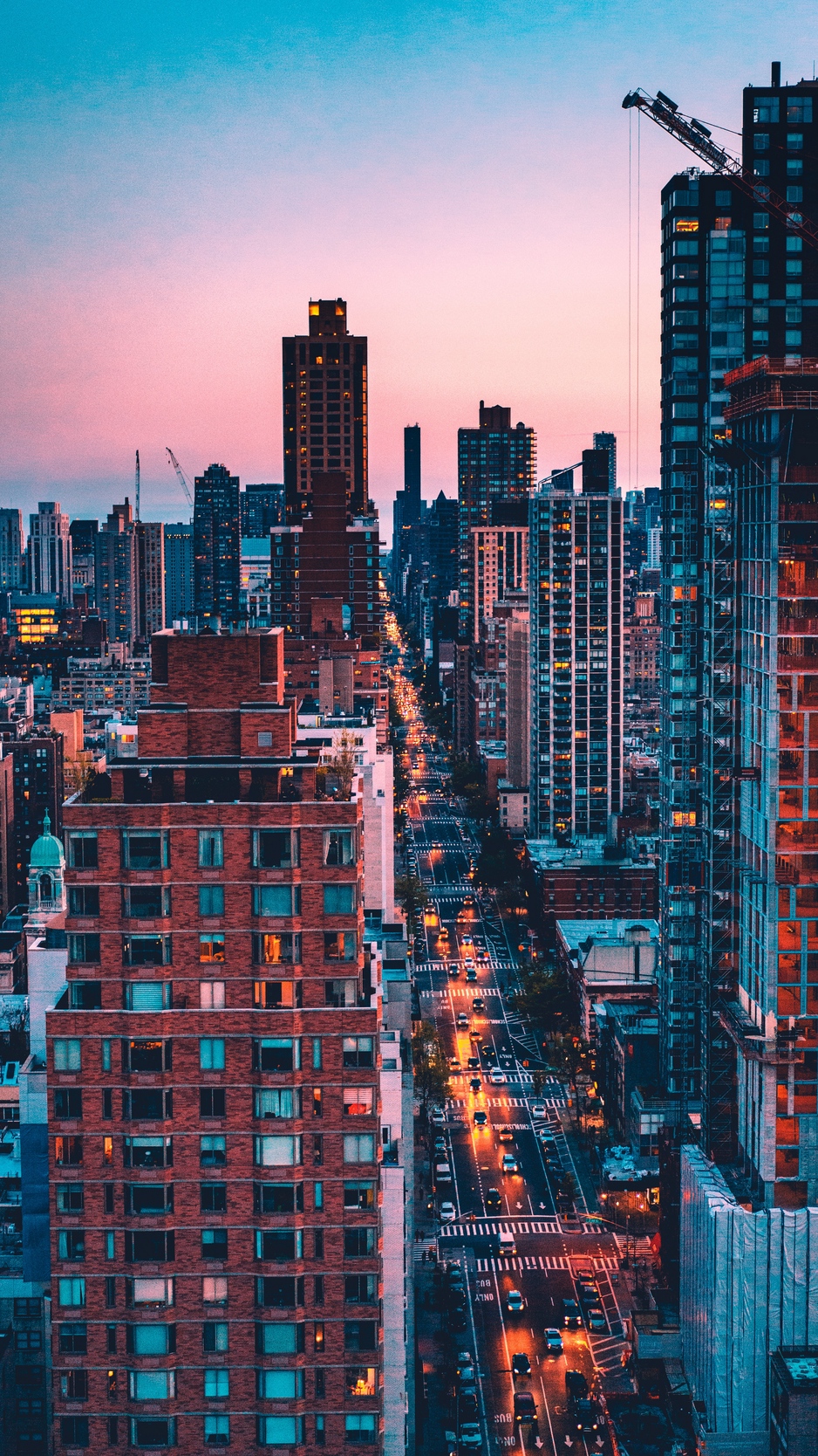Wallpaper New York, Usa, Skyscrapers, Evening - HD Wallpaper 