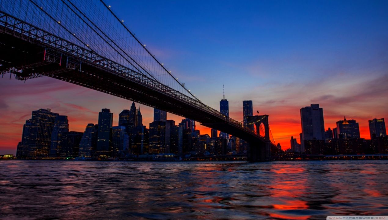 New York City Brooklyn Bridge View ❤ 4k Hd Desktop - Brooklyn Bridge - HD Wallpaper 