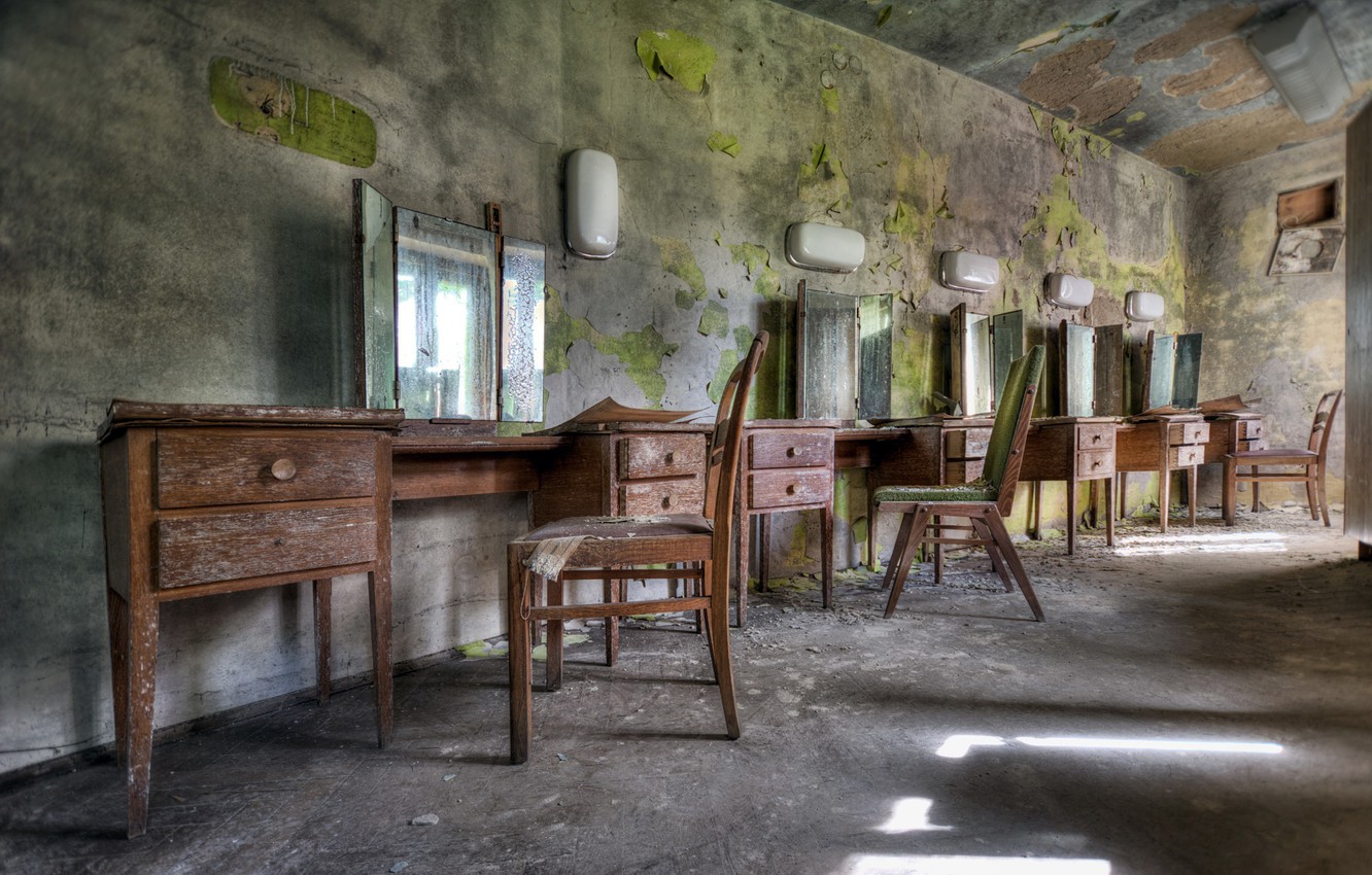 Photo Wallpaper Background, Mirror, Barber - Stool - HD Wallpaper 