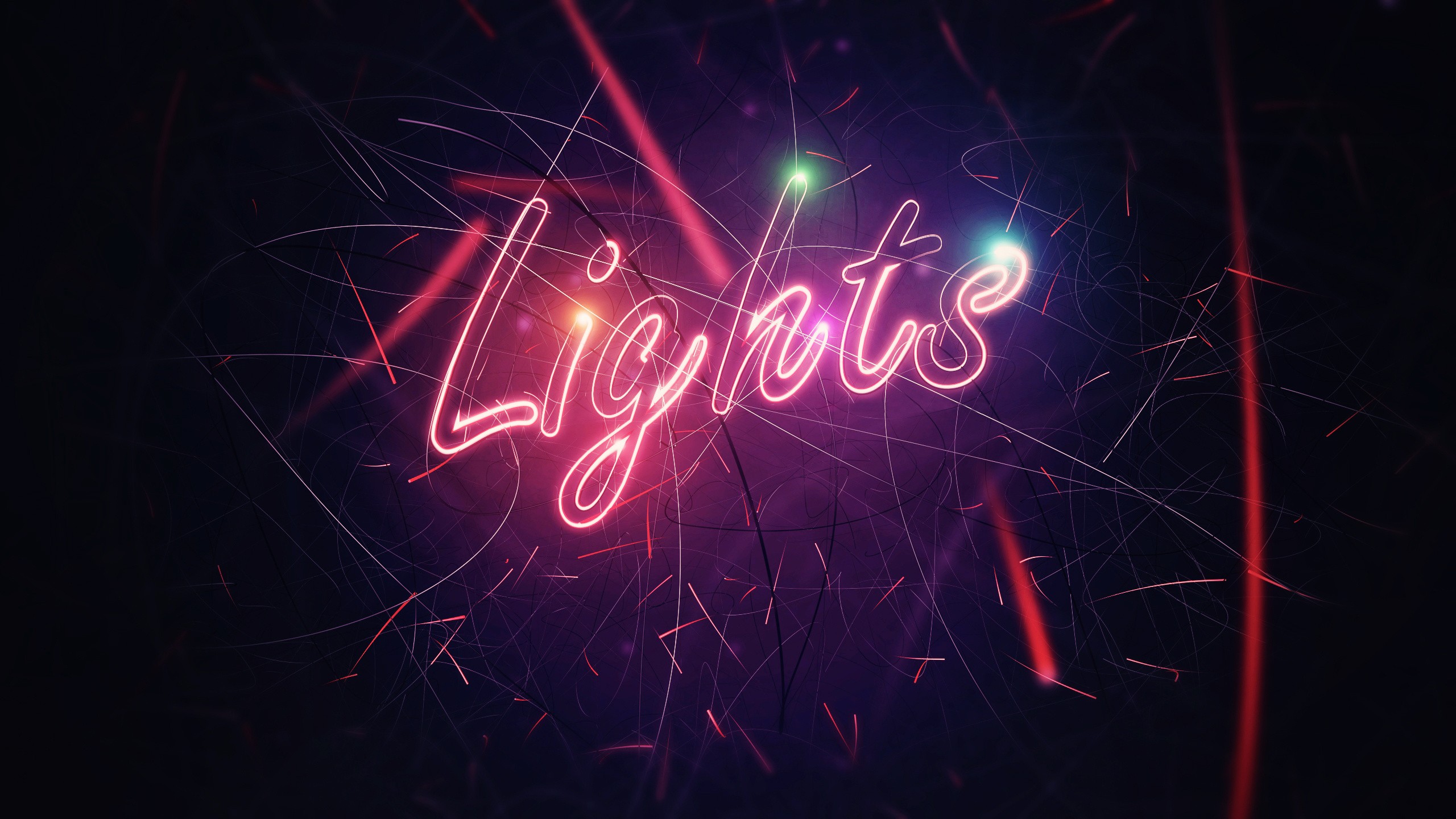 Neon Lights Wallpaper Picture On Hd Wallpaper - Lights Word - HD Wallpaper 