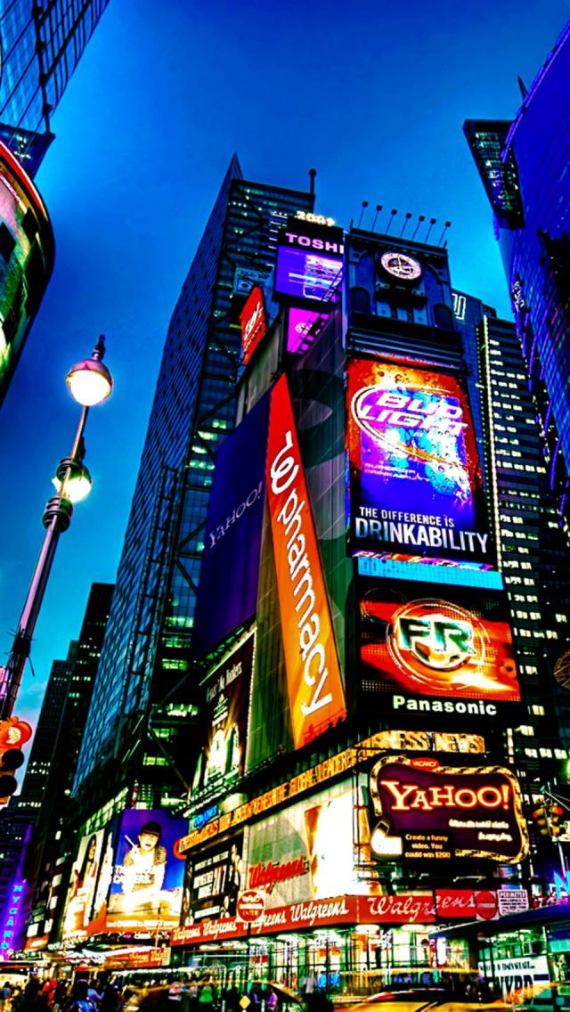 Times Square New York City - Times Square 4k Iphone - 640x1136 Wallpaper -  