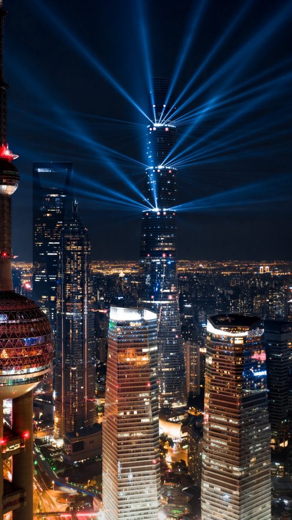 Night City Buildings Background - HD Wallpaper 