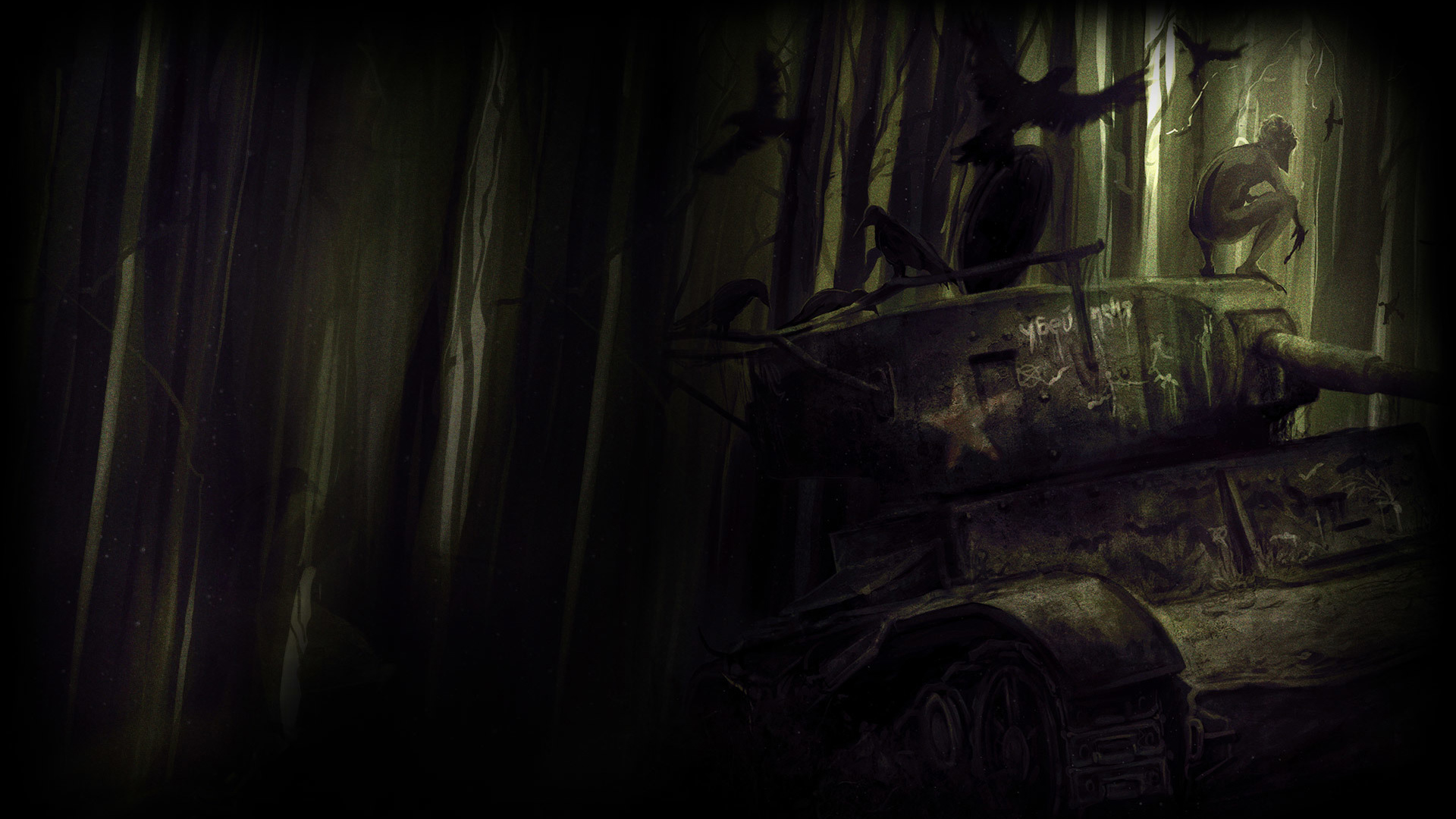 Video Games Dark Woods - HD Wallpaper 