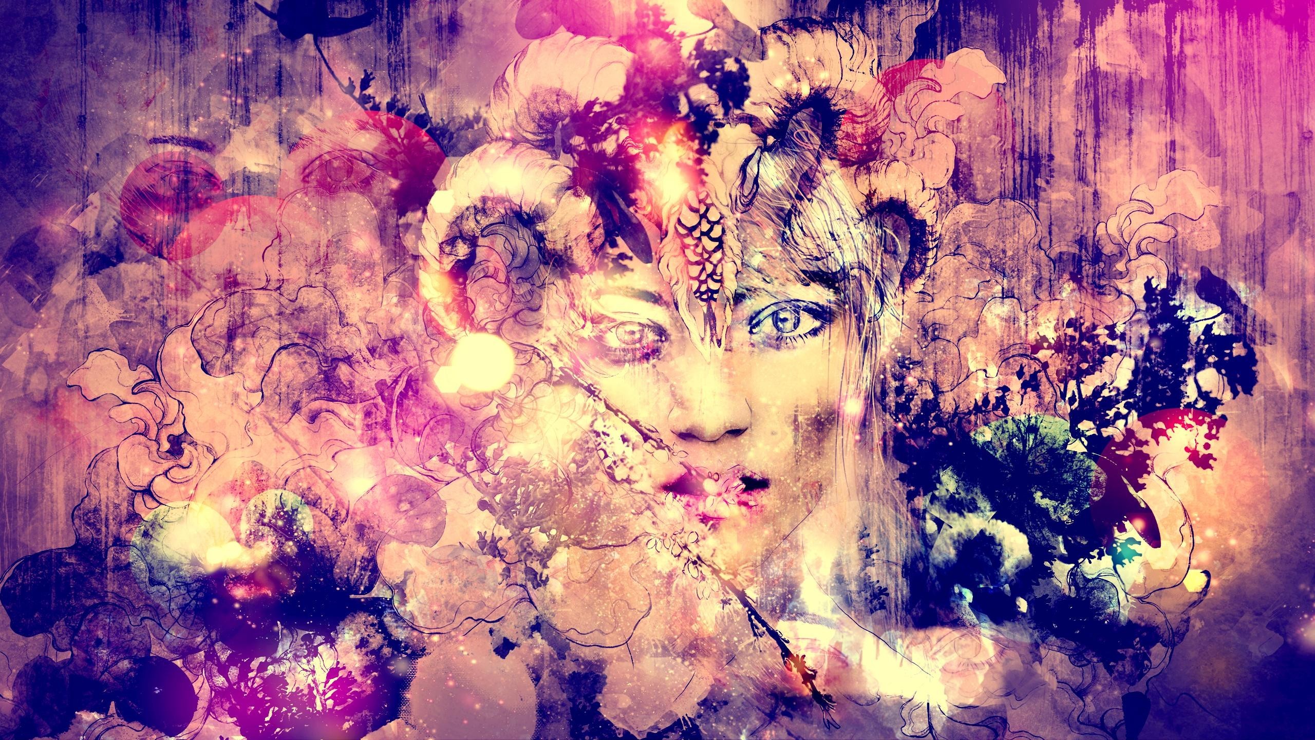 Vintage Desktop Wallpaper Designs Vintage Desktop Wallpaper - Abstract Art Wallpaper Woman - HD Wallpaper 