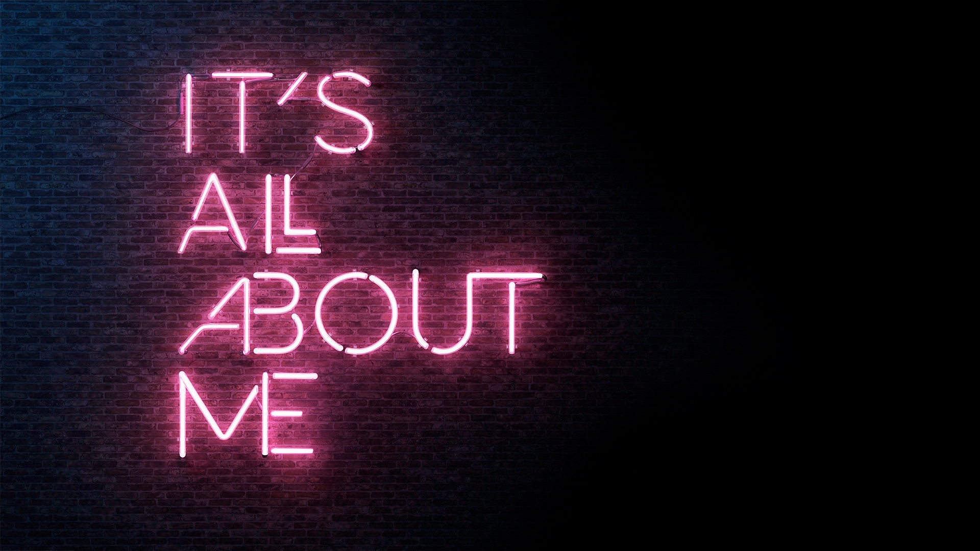 It S All About Me, Wall, Neon Light - Its All About Me - HD Wallpaper 