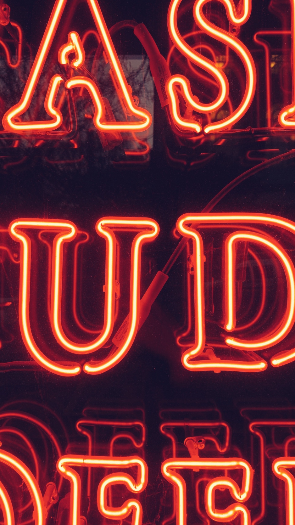 Wallpaper Letters, Neon, Lights, Window - Neon Sign - HD Wallpaper 