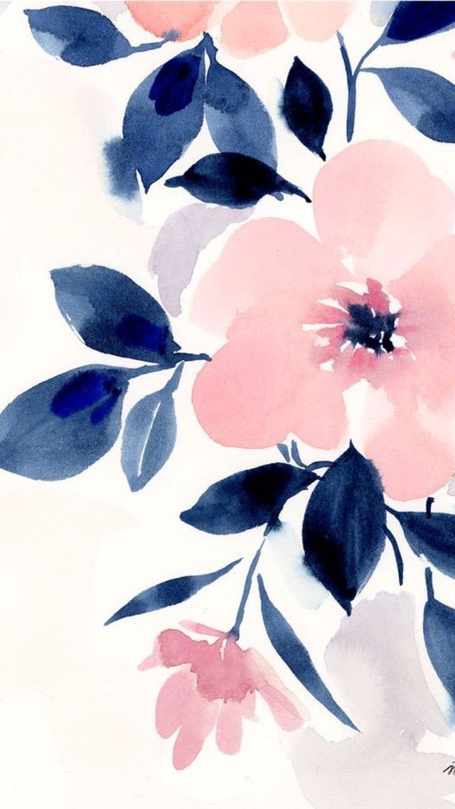 Iphone X Wallpaper Watercolor Floral - HD Wallpaper 