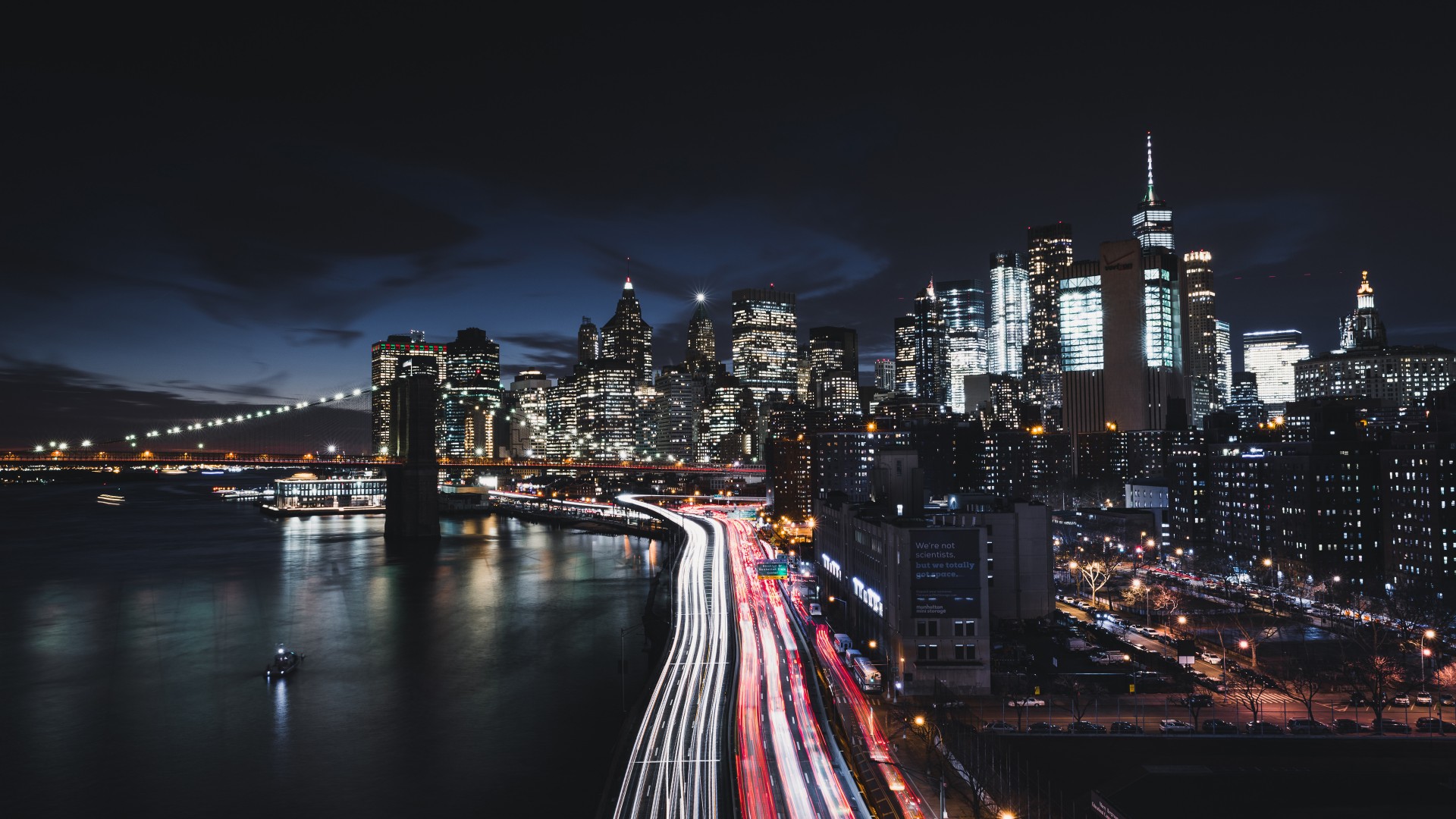 New York City Night Cityscape - New York Night 4k - HD Wallpaper 