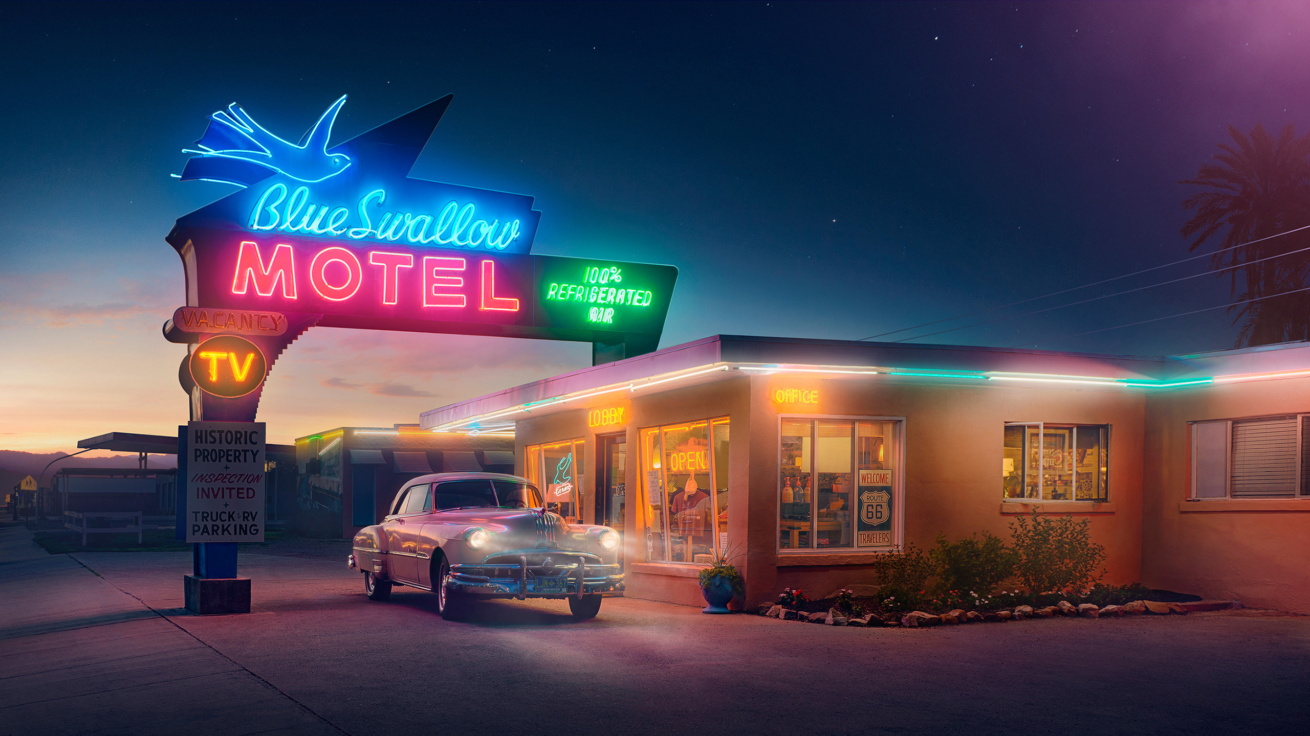 Tucumcari, Blue Swallow Motel - HD Wallpaper 