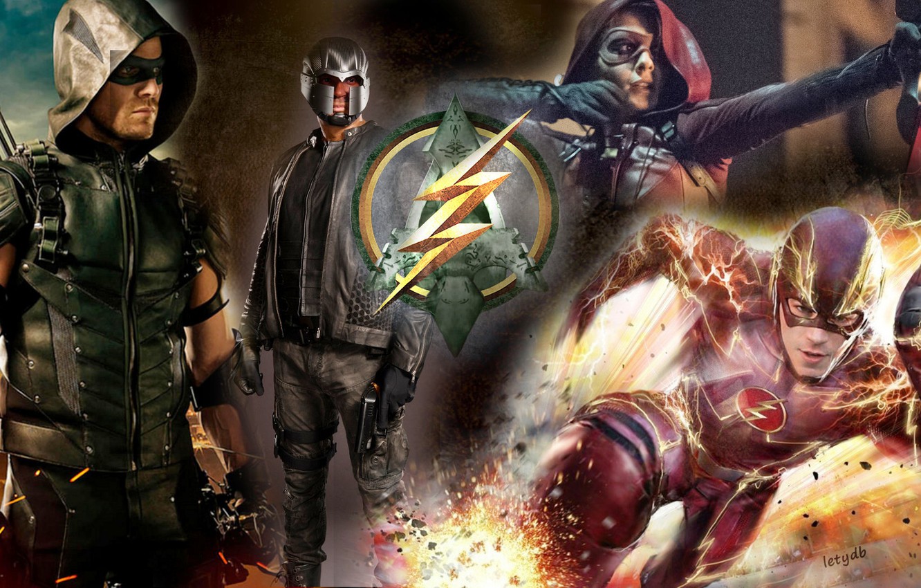 Photo Wallpaper Flash, Arrow, Barry Allen, Oliver Queen, - Reverse Flash Wallpaper 4k - HD Wallpaper 