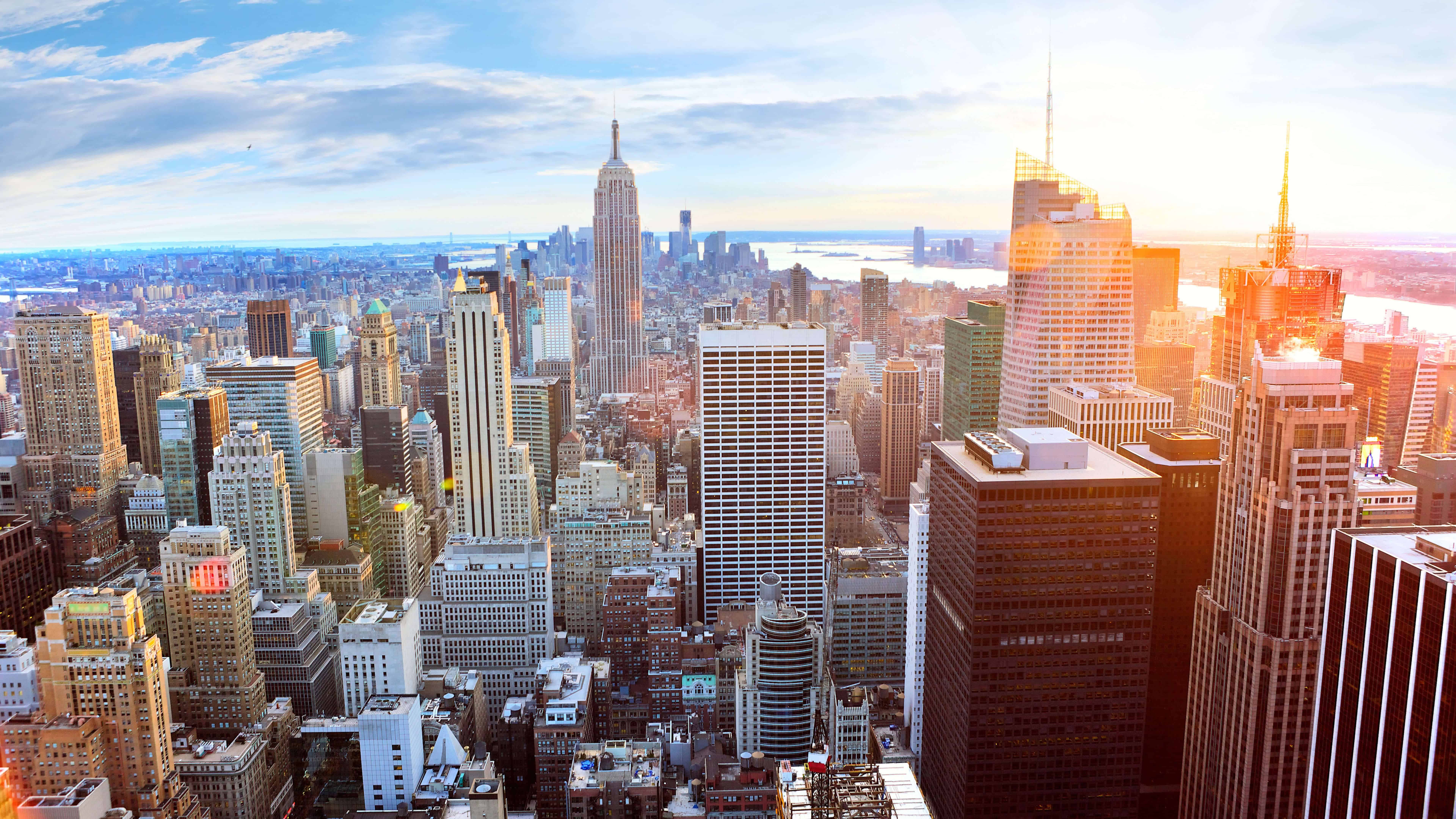 New York Cityscape Sunrise Uhd 8k Wallpaper - New Yorke - HD Wallpaper 