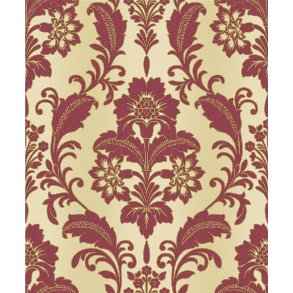 Gold And Red Damask - HD Wallpaper 