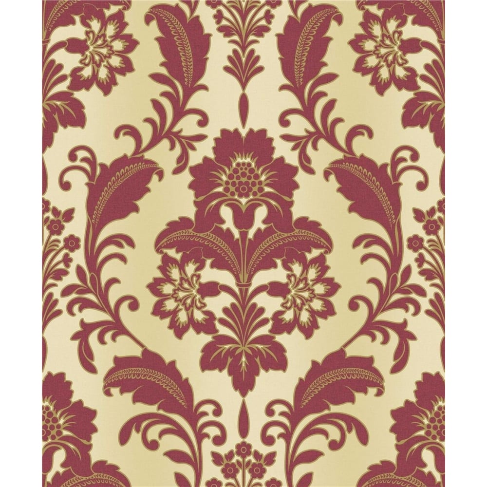 Gold And Red Damask - HD Wallpaper 