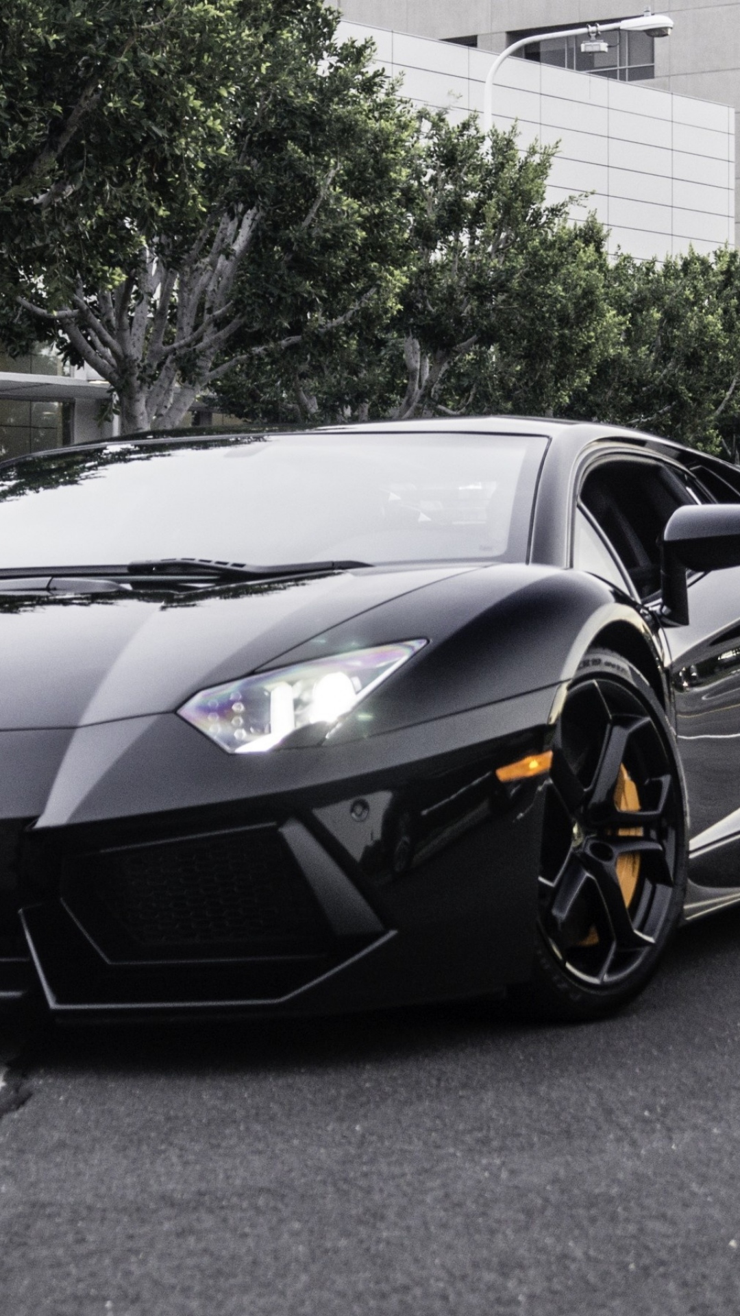 Black Lamborghini Aventador - Lamborghini Aventador - HD Wallpaper 