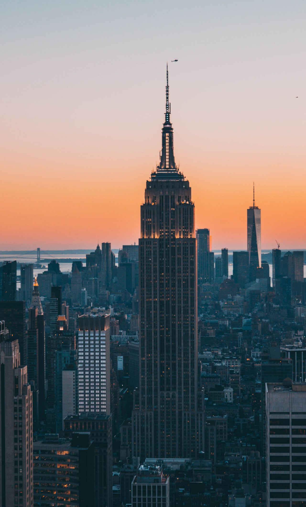 Empire State Building, Buildings, Sunset, New York - New York City - HD Wallpaper 