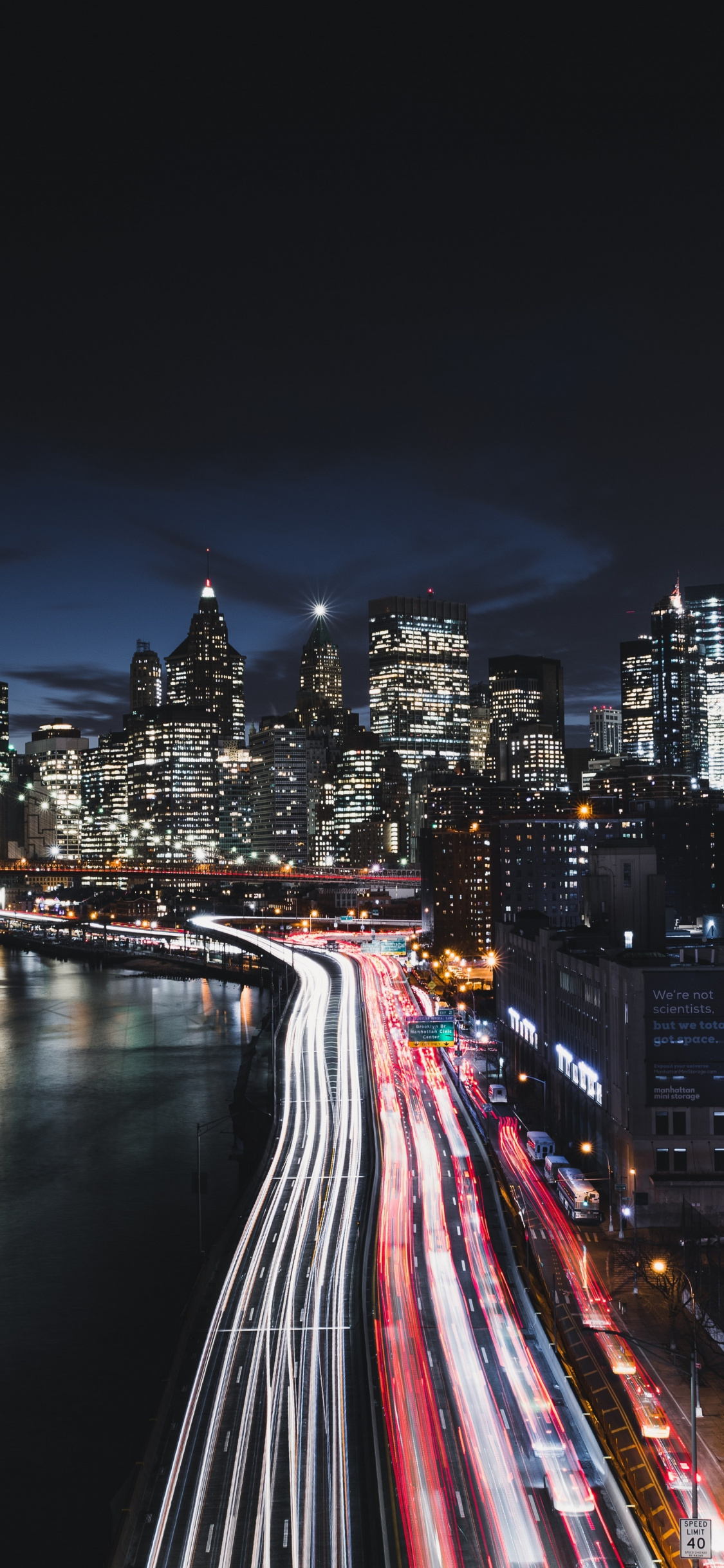 New York, City, Night, Road, Buildings, Wallpaper - 4k City Wallpaper Iphone - HD Wallpaper 