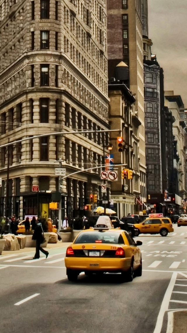 Iphone 5s, 5c, 5 New York Wallpapers Hd, Desktop Backgrounds - New York Street Wallpaper For Iphone - HD Wallpaper 