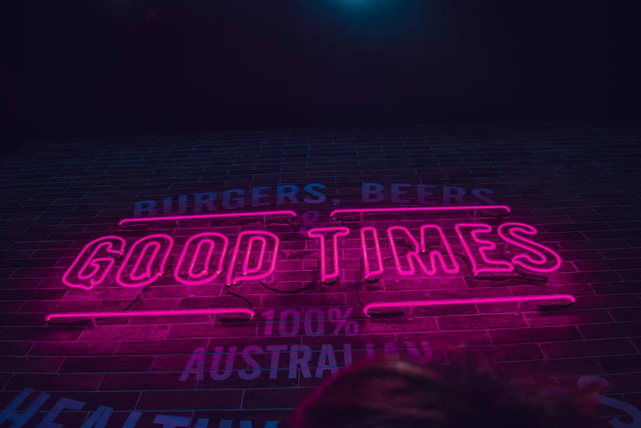 Selective Focus Photography Of Pink Good Times Neon - Hot Pink Neon Light - HD Wallpaper 