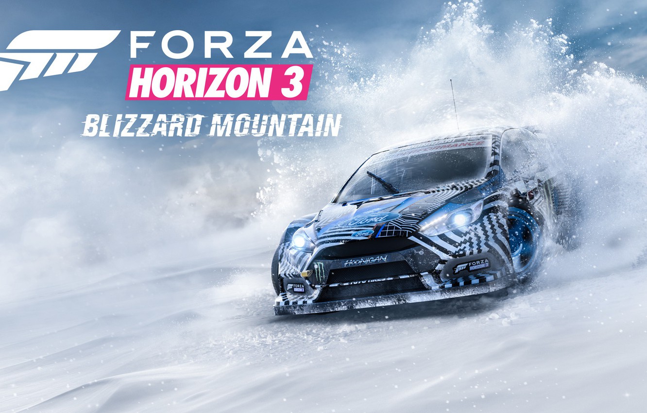 Photo Wallpaper Snow, Car, Forza Horizon 3, Blizzard - Forza Horizon 3 Blizzard Mountain - HD Wallpaper 