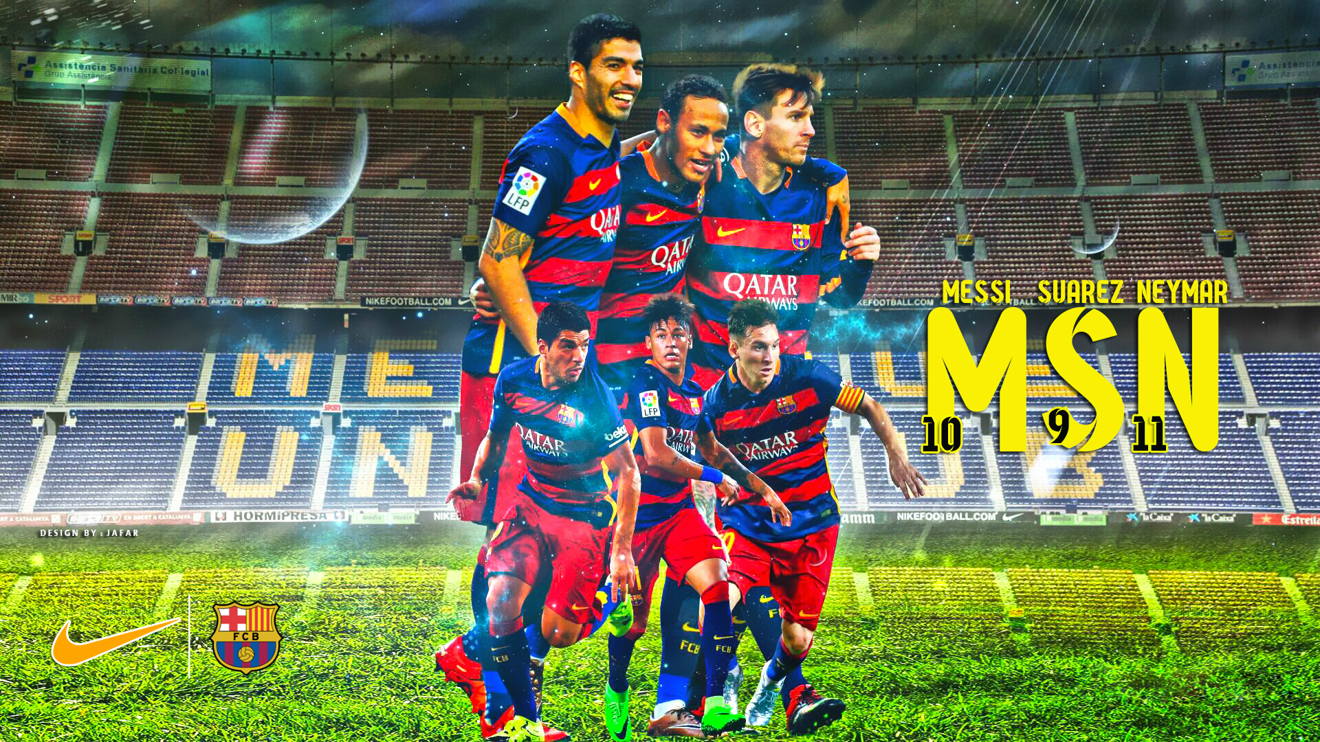 Fc Barcelona Msn Hd Wallpapers - HD Wallpaper 