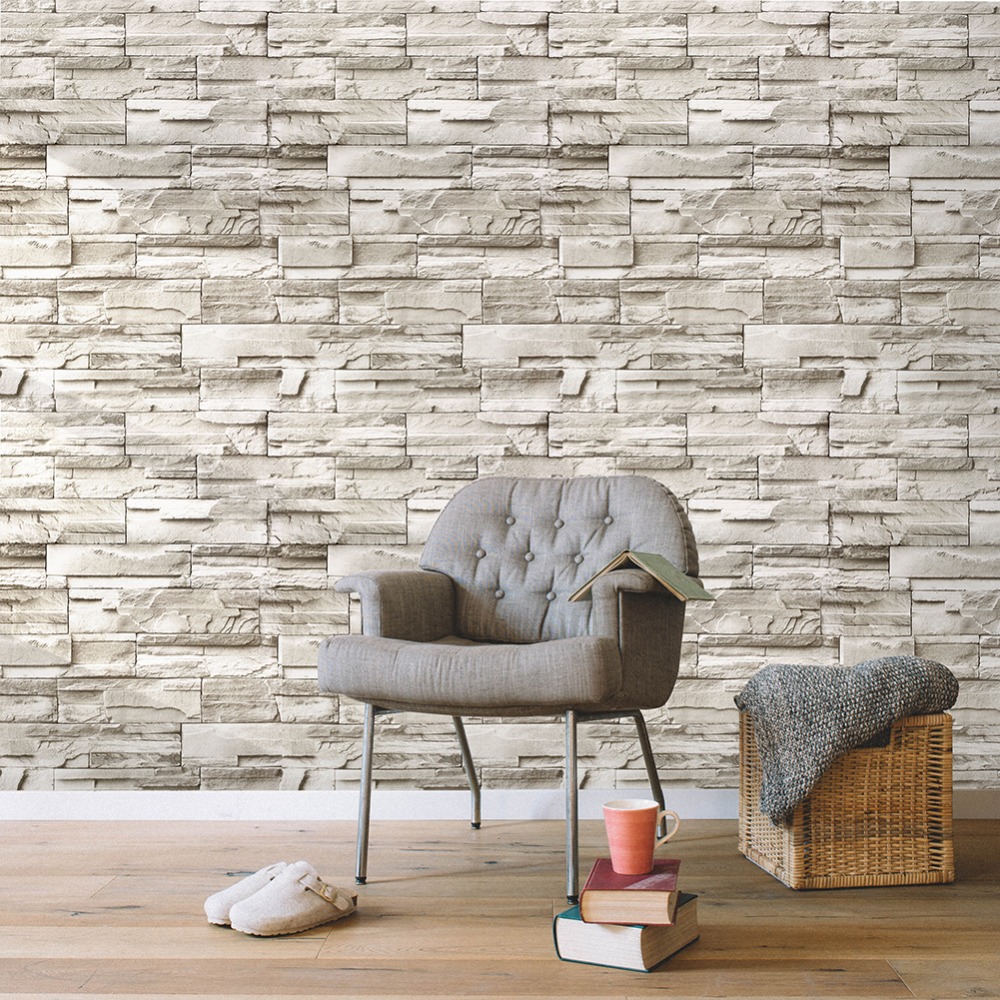 3d Brick Wallpaper Peel And Stick - HD Wallpaper 