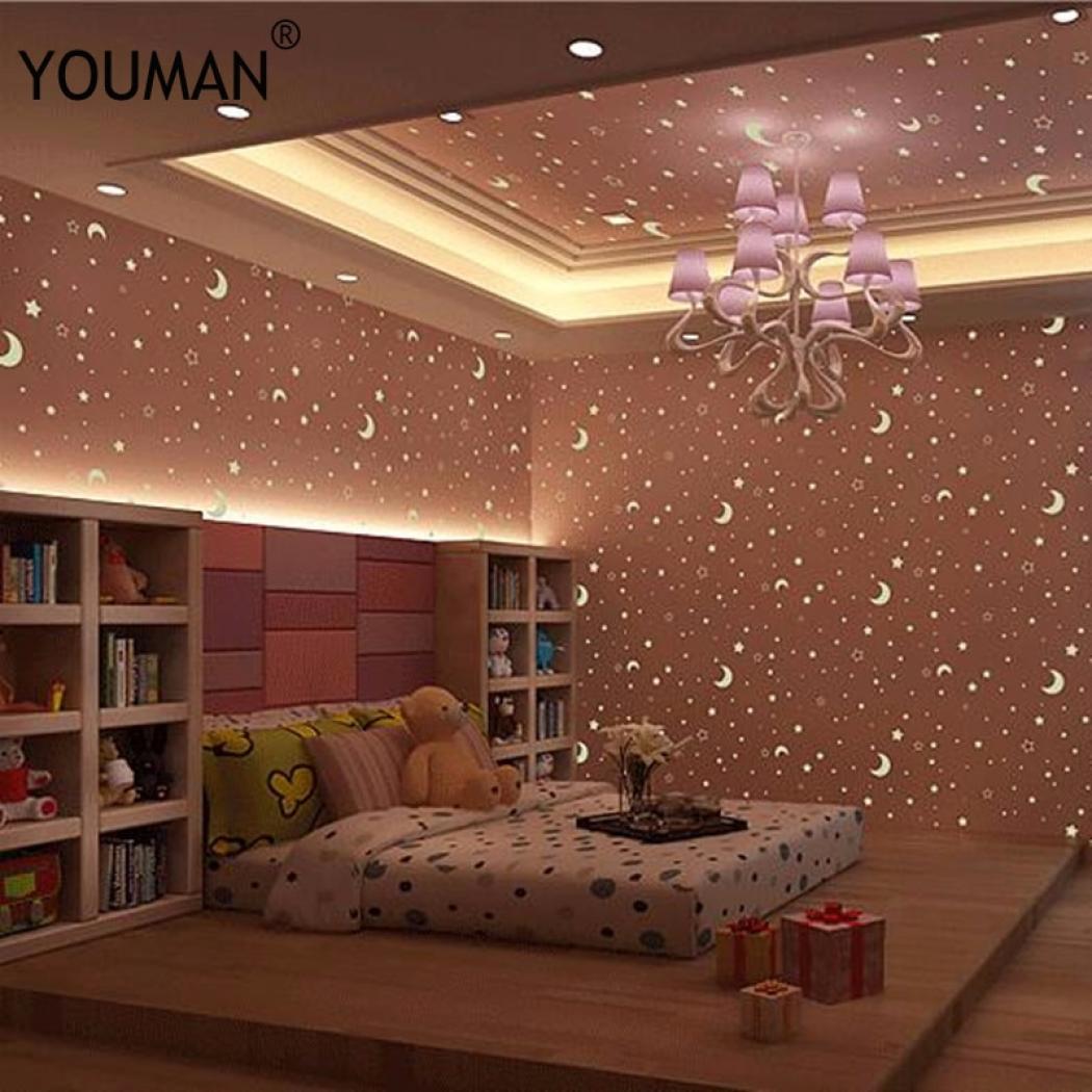 Wallpapers Youman 3d Waterproof Wallpaper Luminous - Glowing Wallpaper Room - HD Wallpaper 