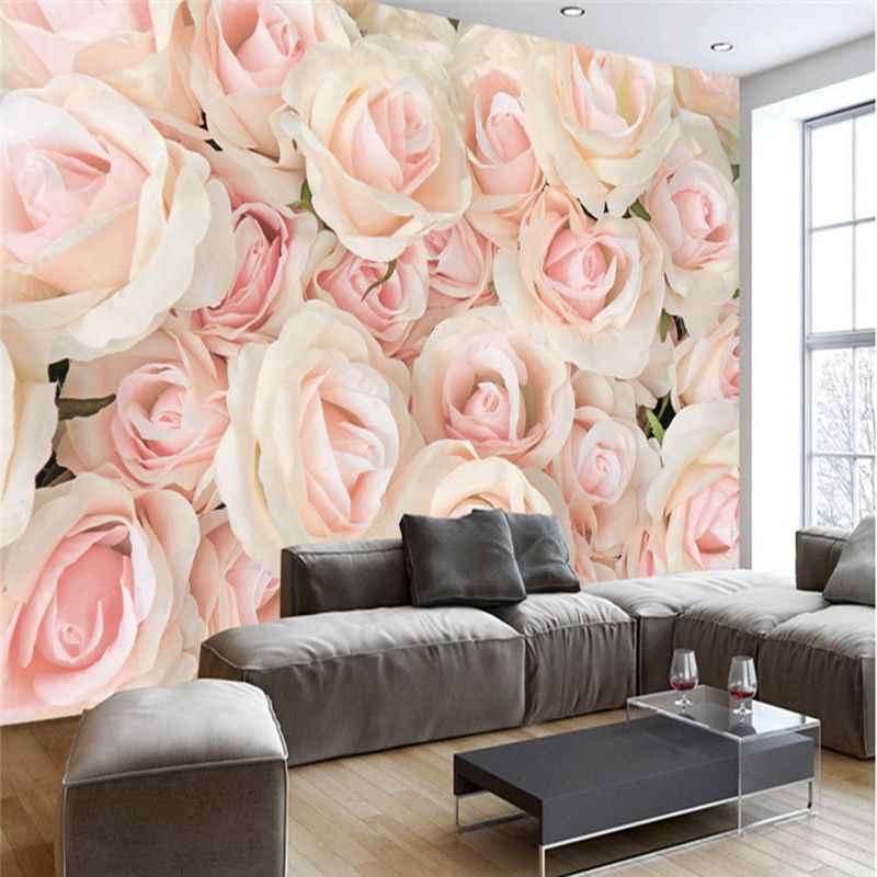 3d Photo Wallpaper Romantic Wall Murals Modern Pink - 3d Wallpapers For Bedroom Walls - HD Wallpaper 