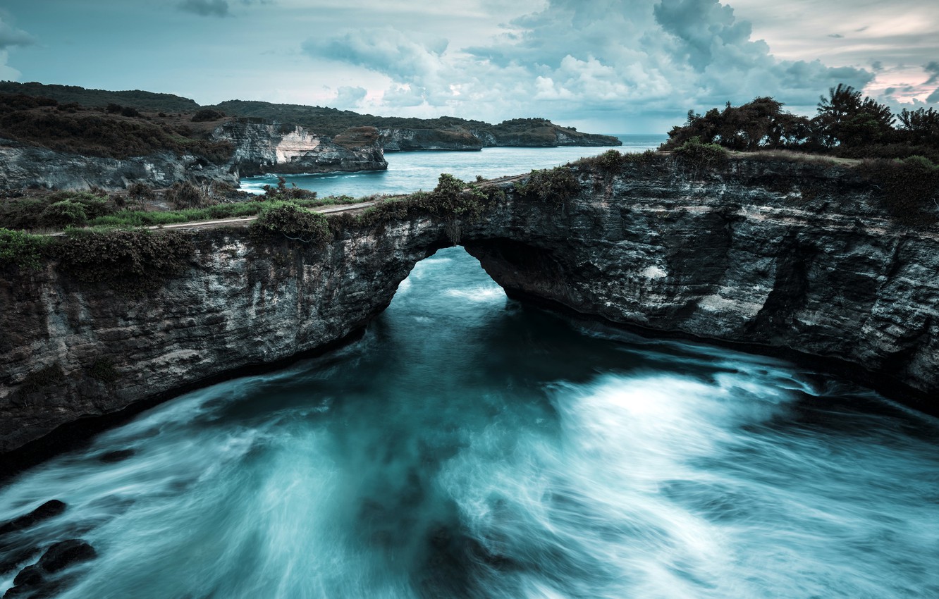 Photo Wallpaper Bali, Nusa Penida, Broken Beach - Beach Bali - HD Wallpaper 