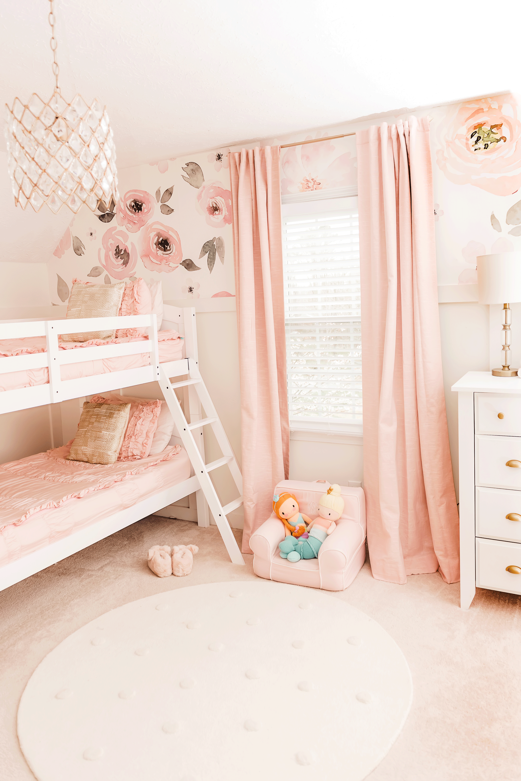 Floral Wallpaper Girls Room - HD Wallpaper 