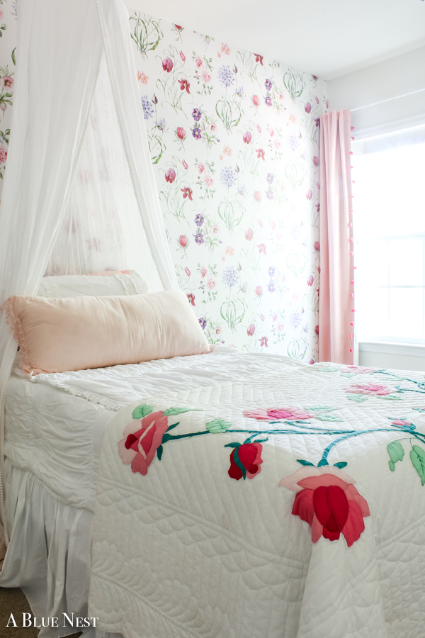 Our Daughter S Room Gets A Huge Update With Floral - Bedroom - HD Wallpaper 