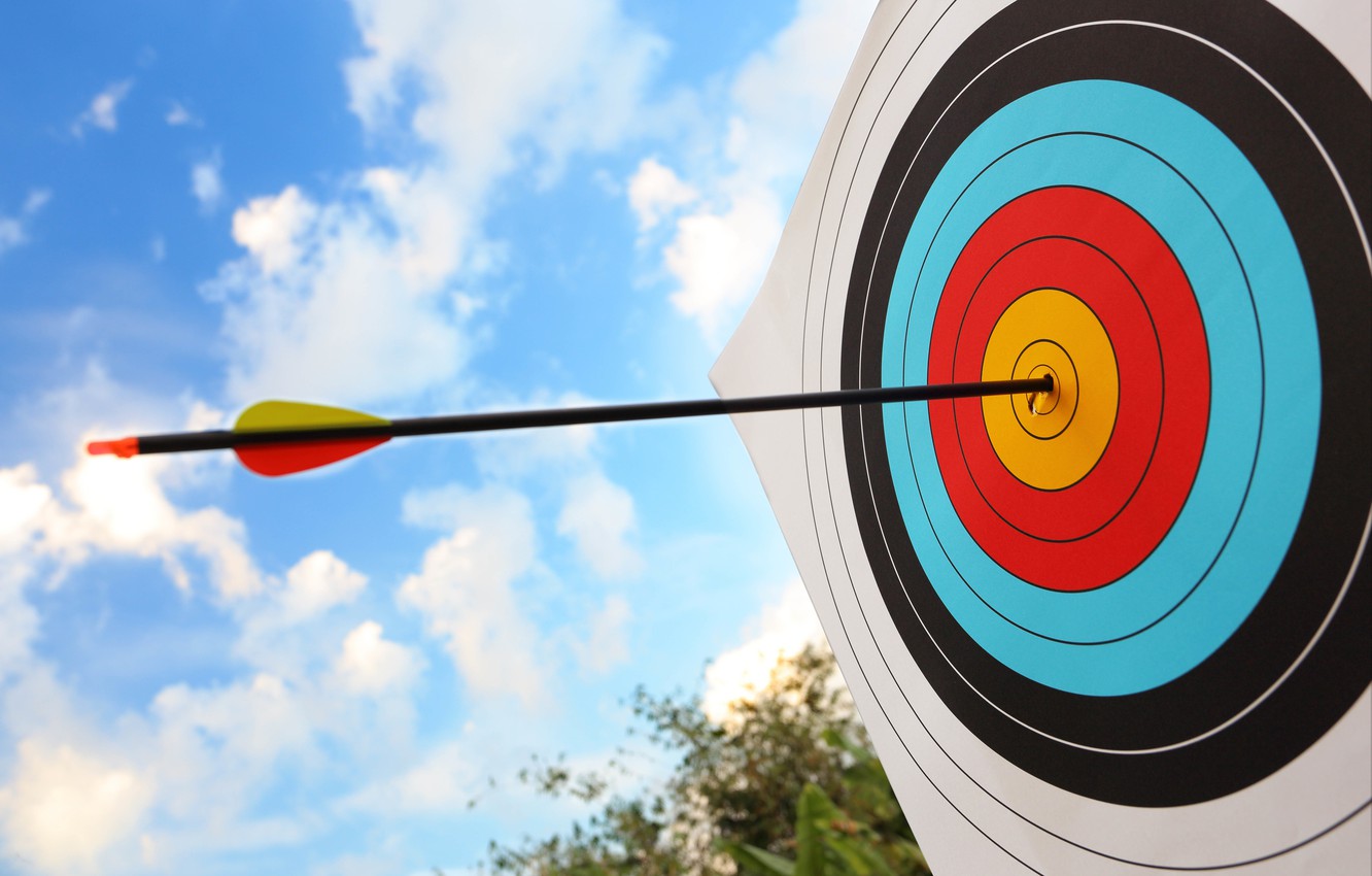 Photo Wallpaper The Sky, Clouds, Macro, Goal, Blur, - Goal Arrow - HD Wallpaper 