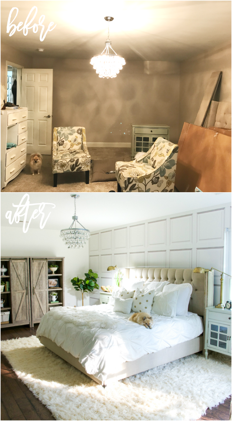 White Bedroom Makeover Wallpaper Barn Door Cabinet - Bedroom - HD Wallpaper 
