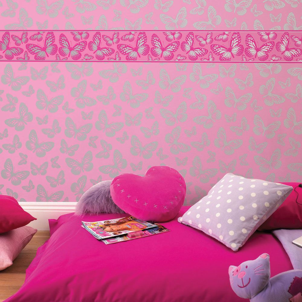 Girls Bedroom Wallpaper Kids Unicorn Merma - Rouleau Papier Peint Disney - HD Wallpaper 