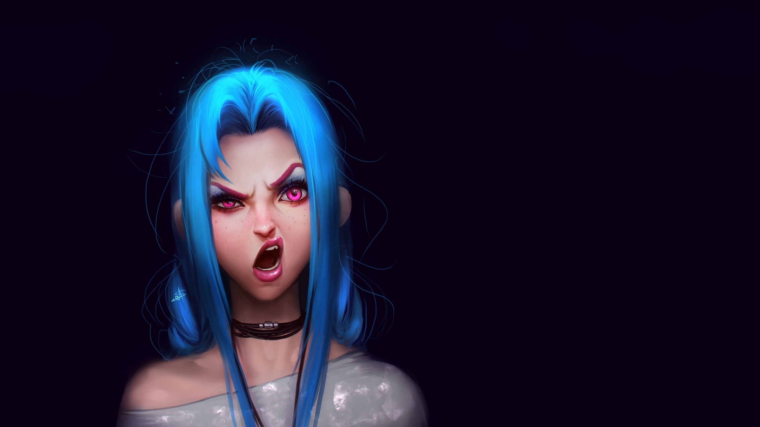 Wallpaper League Of Legends, Jinx, Art - Jinx Wallpaper 4k - HD Wallpaper 