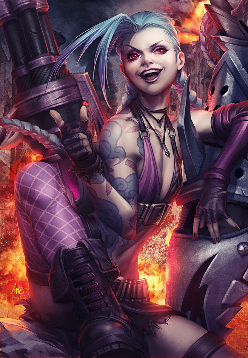 Jinx Poster League Of Legends Artwork Wallpaper Lol - League Of Legends Jinx Photo Wallpaper Hd - HD Wallpaper 