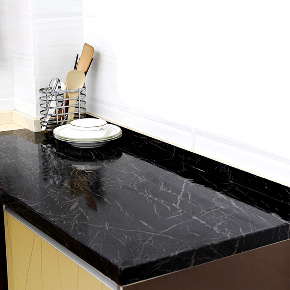 Black Marble Contact Paper For Countertops - HD Wallpaper 