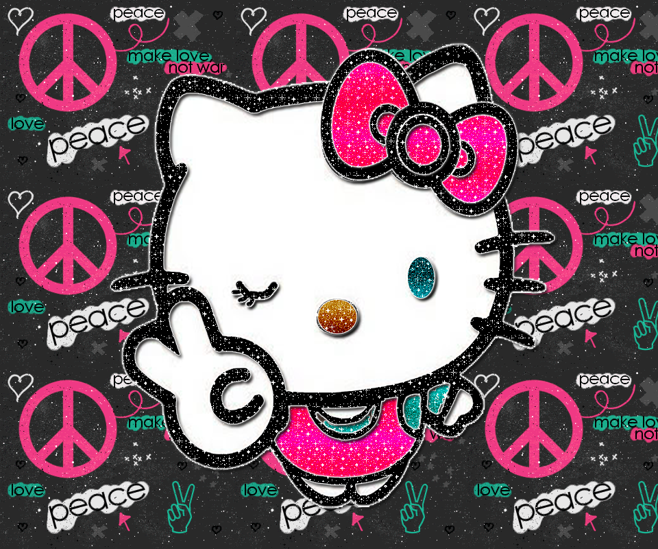 Kitty Peace480 - Cute Purple Hello Kitty Backgrounds - HD Wallpaper 