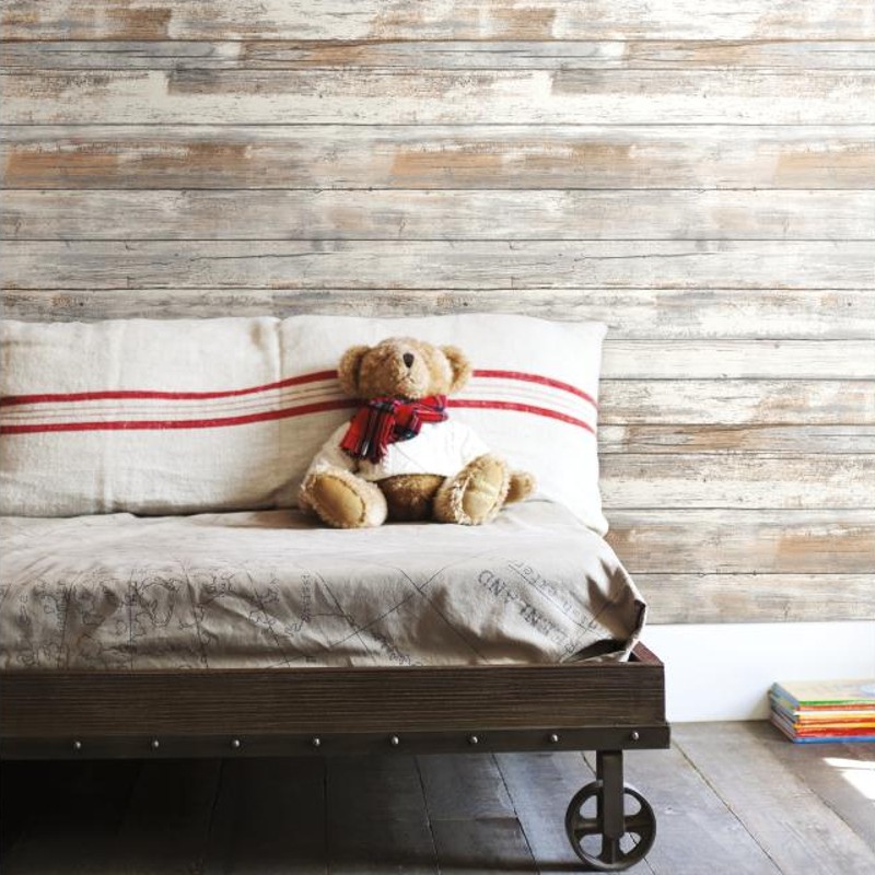 Peel & Stick Distressed Wood Wallpaper - Peel And Stick Distressed Wood - HD Wallpaper 