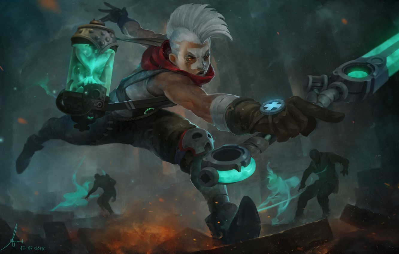 Photo Wallpaper The Game, Art, Fantasy, League Of Legends, - Ekko League Of Legends - HD Wallpaper 