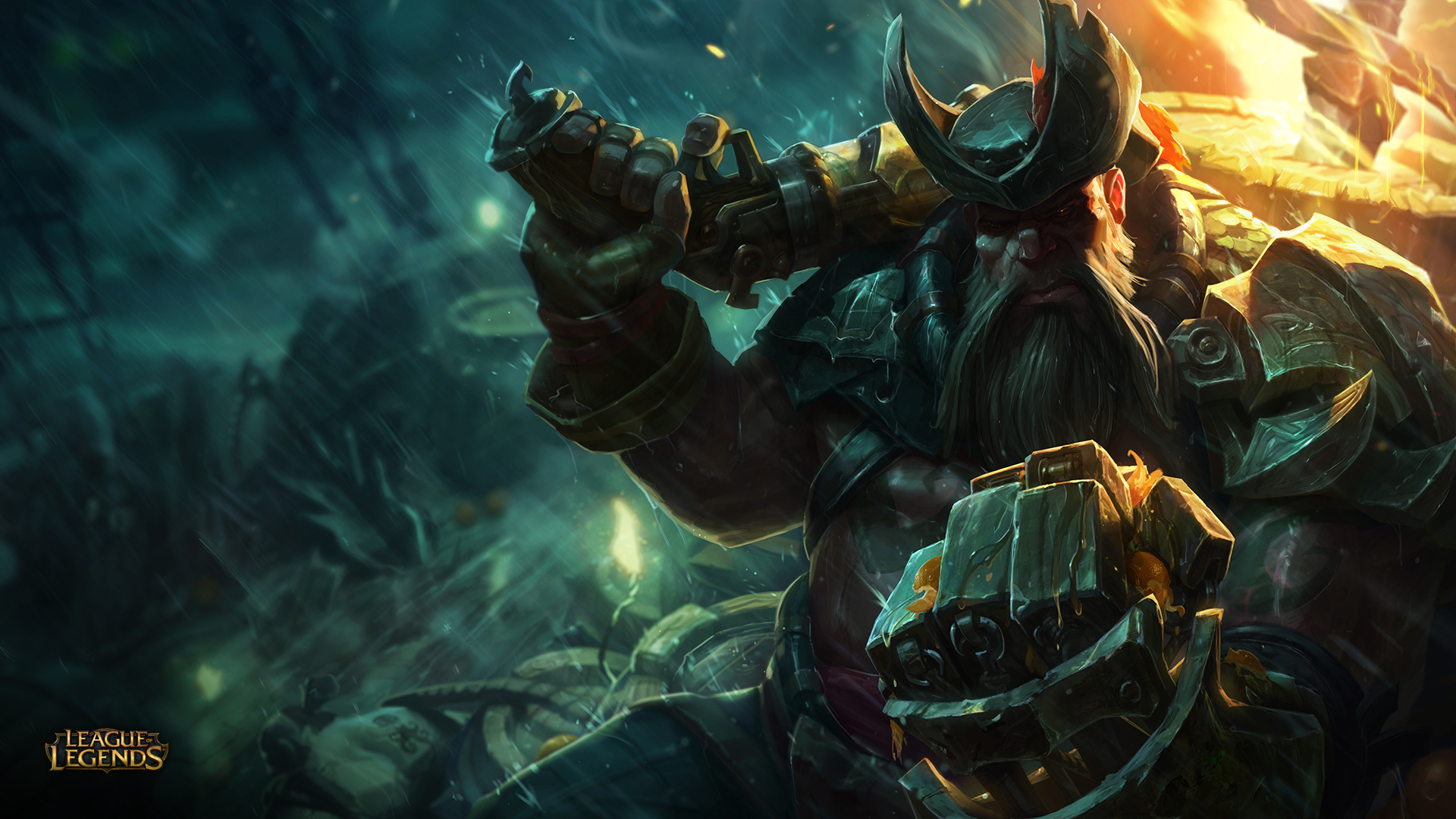 Lol Gangplank Splash Art - HD Wallpaper 