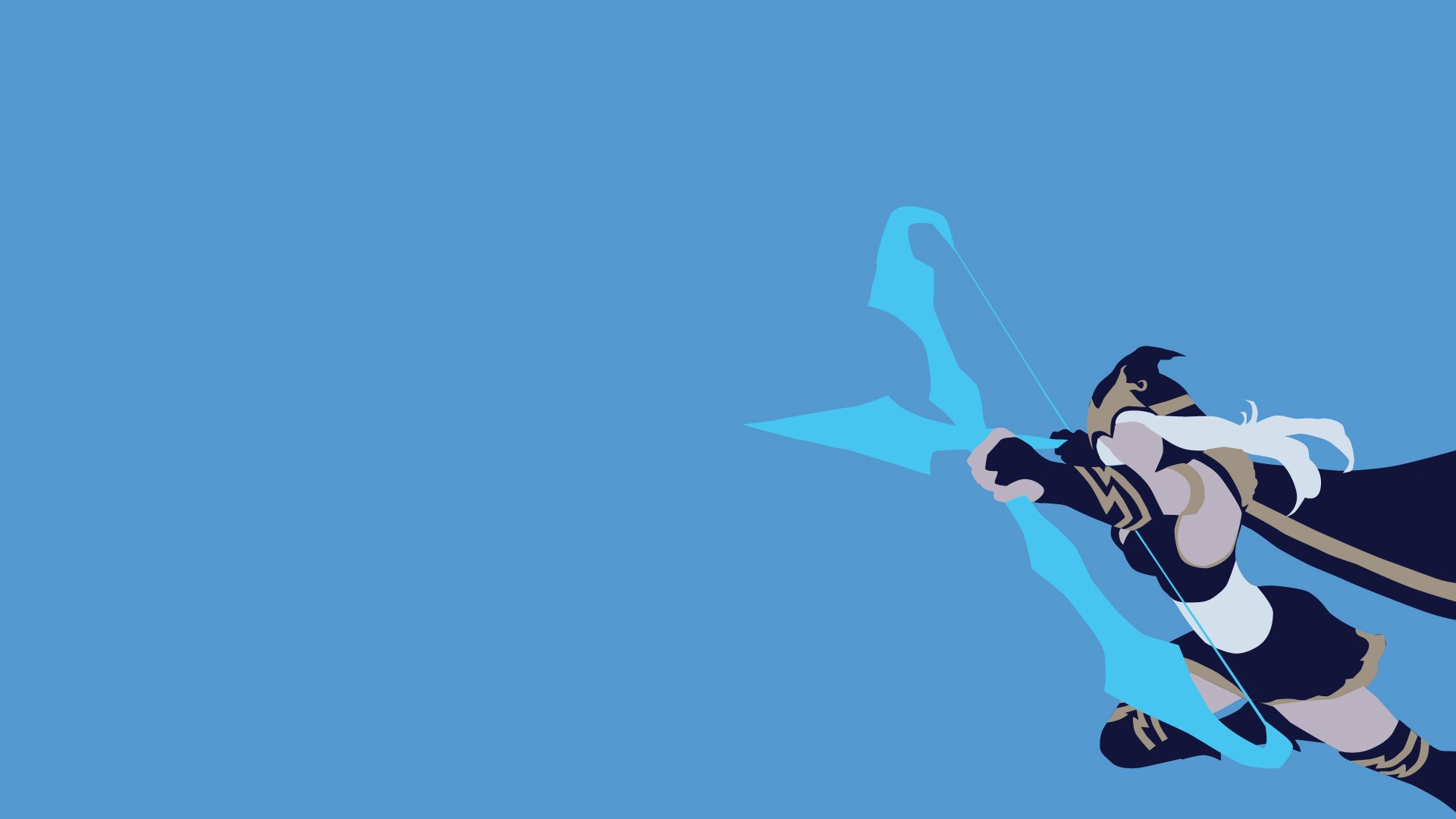 Ashe Wallpaper By Sovietpancake - Vector Art League Of Legends Ashe - HD Wallpaper 