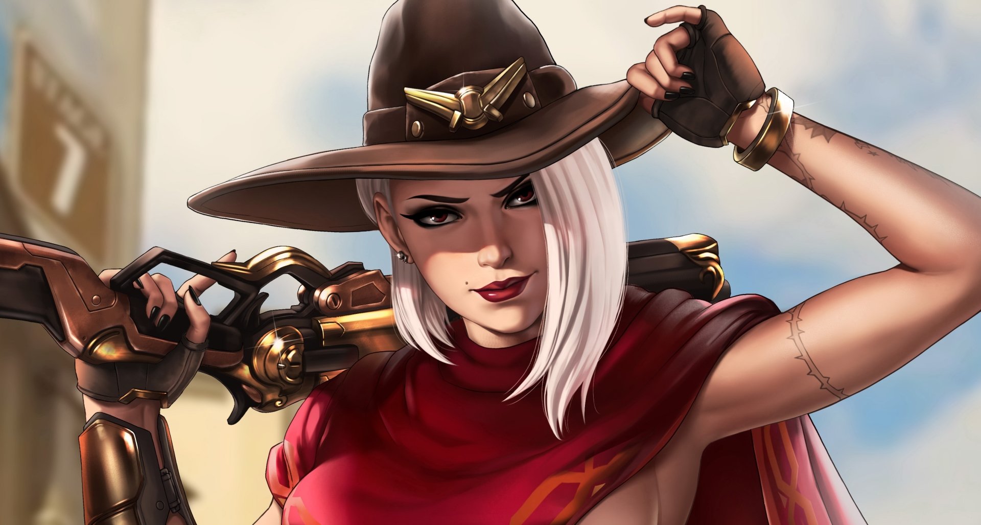 Long Hair Ashe Overwatch - HD Wallpaper 